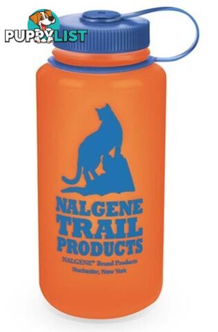 Nalgene Wide Mouth HDPE Bottle with Cat Logo 1000ml - Retro Orange - NAL00013-RETRO-ORANGE