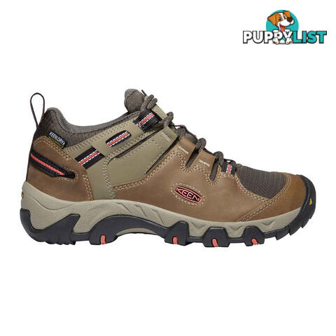 Keen Steens WP Womens Waterproof Hiking Shoes - Timberwolf Coral - US 8 - 1022336-8