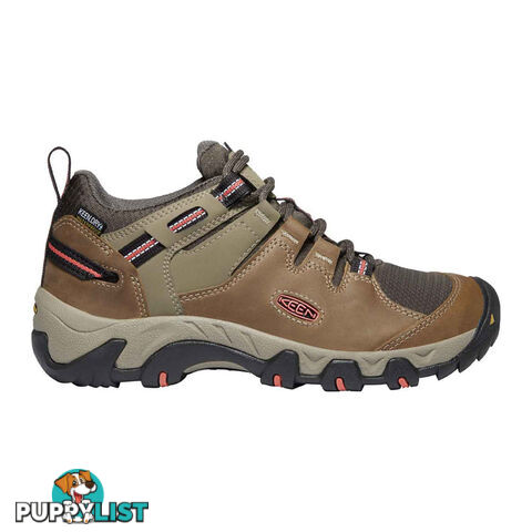 Keen Steens WP Womens Waterproof Hiking Shoes - Timberwolf Coral - US 10 - 1022336-10