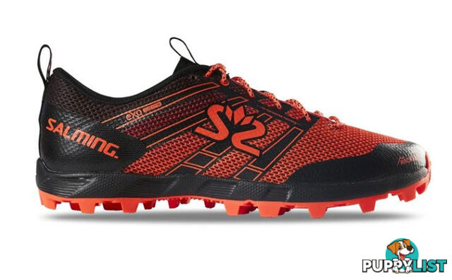 Salming Elements 3 Womens Trail Running Shoes - Black/New Orange - 1280078-0108