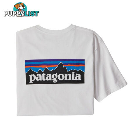 Patagonia P-6 Logo Responsibili-Tee Mens T-Shirt - White - L - 38504-WHI-L