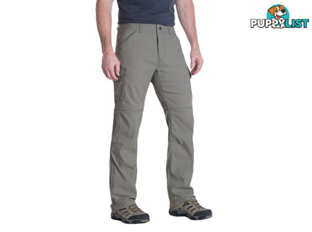 Kuhl Renegade Cargo Convertible Mens Hiking Pants - 30L - Khaki - 34 - KUH00092-Khaki-34