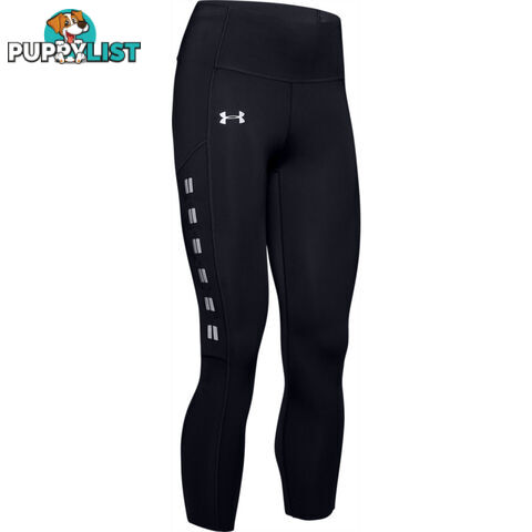 Under Armour Qualifier Speedpocket Roadside Runway Crop Womens Leggings - Black - SM - 1342863-001-SM