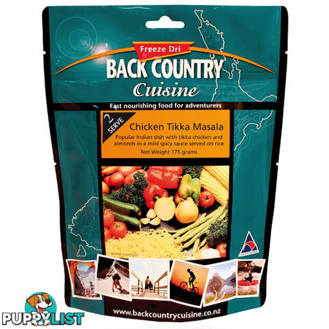 Back Country Cuisine Freeze Dried Meal - Tikka Masala - Regular - BC517