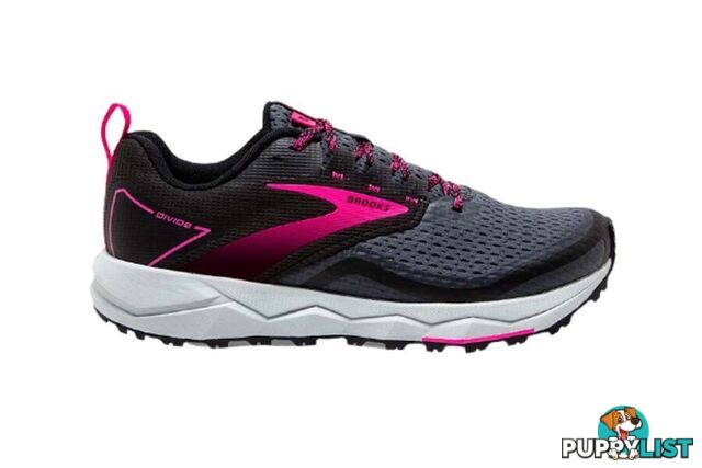 Brooks Divide 2 Womens Trail Running Shoes - Black/Ebony/Pink - 7.5US - 1203421B-069-75