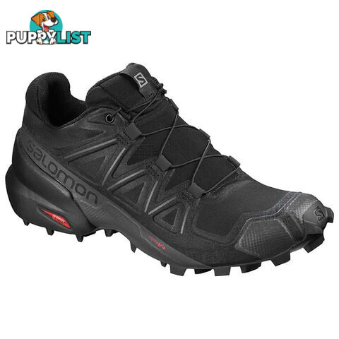 Salomon Speedcross 5 Womens Trail RUnning Shoes - Black/Black/Phantom - 9 US - 406849-075