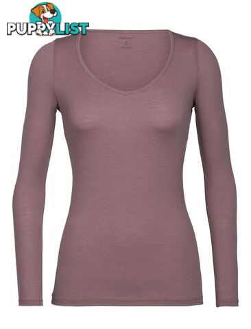 Icebreaker Merino Siren LS Sweetheart Womens Top - SUEDE - L - 103194633L