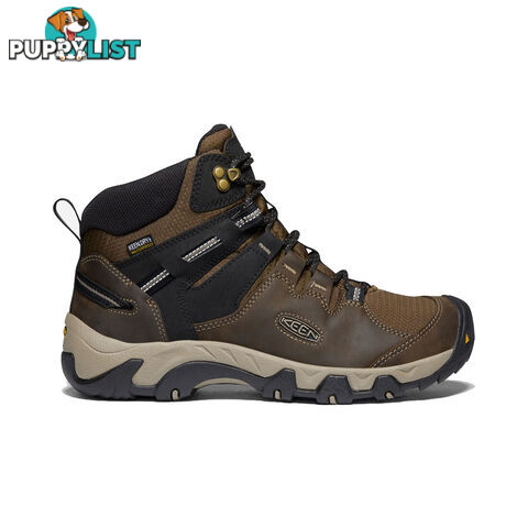 Keen Steens Leather WP Mens Waterproof Hiking Boots - Canteen Black - US 13 - 1022327-13