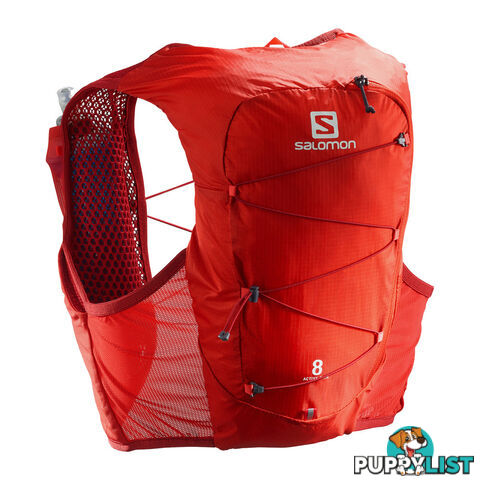 Salomon Active Skin 8 Set Lightweight Running Pack - Valiant Poppy - XS - C13038-XS