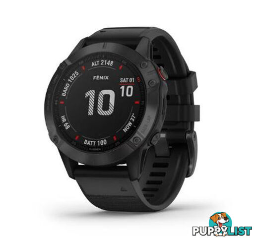 Garmin Fenix 6 Pro Multisport Watch - Black with Black Band - 10-02158-03