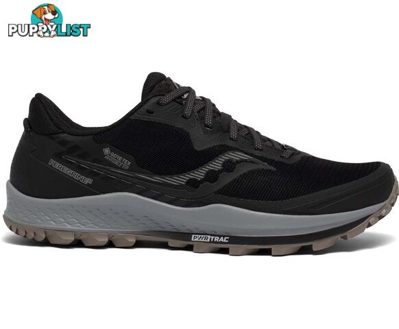 Saucony Peregrine 11 GTX Mens Trail Running Shoes - Black/Gravel - 13 - S20643-45-13