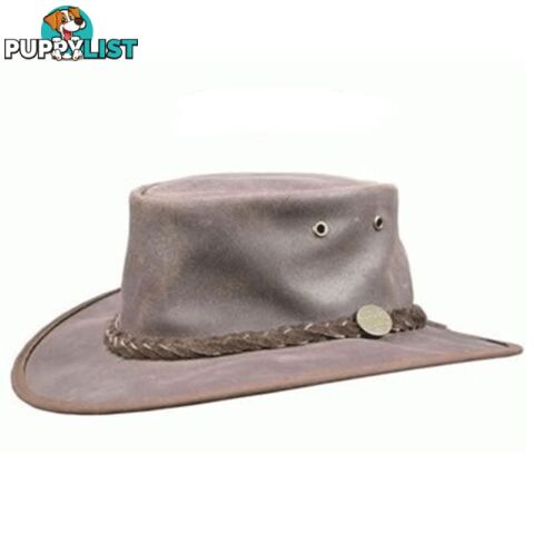 BARMAH FOLDAWAY OILED LEATHER HAT - BROWN [Hat Size:XL] - 1062BRXL