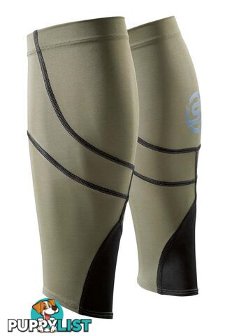 SKINS Essential MX Unisex Compression Calf Sleeves - Utility/Black - S - SWES00040873023S