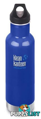 Klean Kanteen 20oz Insulated Classic Loop Cap Water Bottle .6L - Coastal Waters - XK1003103