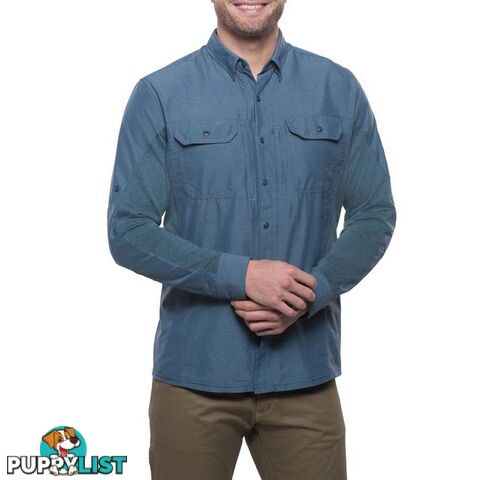 KUHL Airspeed Long Sleeve Mens Hiking Shirt Mens - Pirate Blu - XXL - KUH00026-Pirate-XXL