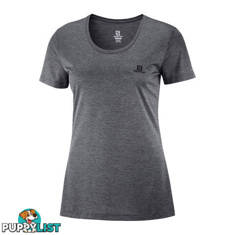 Salomon Agile Womens Short Sleeve Running Tee - Ebony - XS - C12802-XS