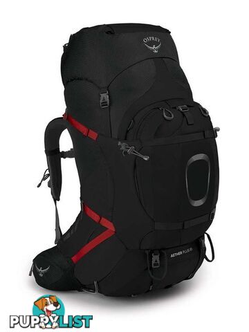 Osprey Aether Plus 85L Mens Hiking Backpack - Black - S/M - OSP0891-Black-S-M