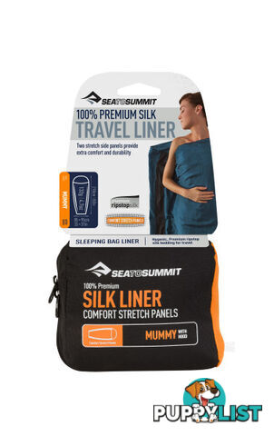 Sea To Summit Silk Premium Mummy Liner with Hood - ASILKCSHOODNB