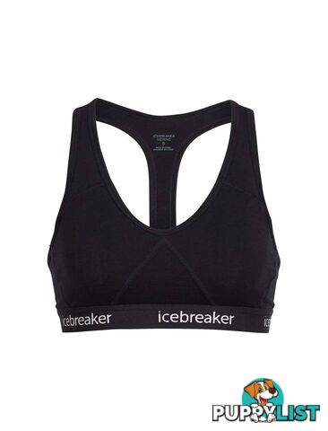 Icebreaker Merino Sprite Racerback Womens Bra - Black - S - 103020001S