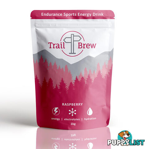 Trail Brew Endurance Sports Energy Drink - 1KG - Raspberry - Tbrew-Raspberry