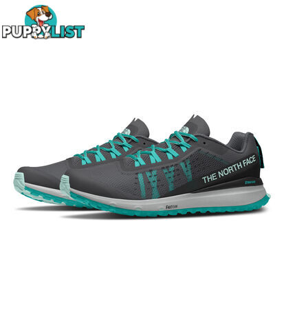 The North Face Ultra Swift Womens Trail Running Shoes - Dark Shadow Grey/Jaiden Green - 8.5 - NF0A3X1GMH3-08H