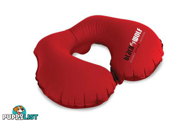 Black Wolf Air-Lite Travel Pillow - True Red - W0048