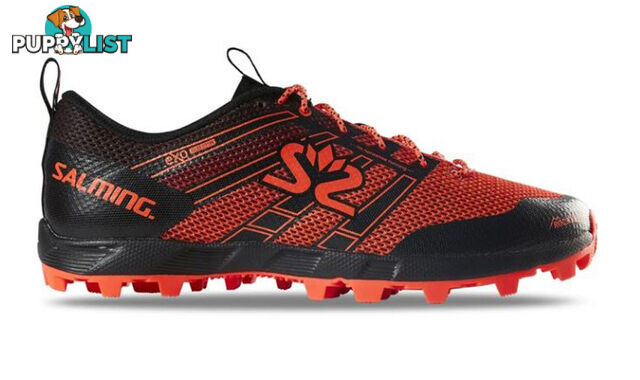 Salming Elements 3 Mens Trail Running Shoes - Black/New Orange - US12.5 - 1280077-0108-4713