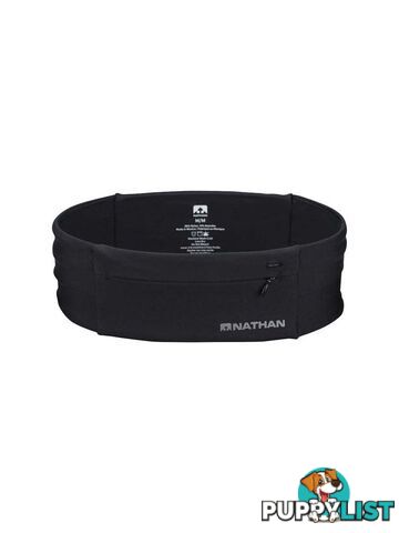 Nathan The Zipster Training Waist Belt - Black - L - NS7703-0251-34