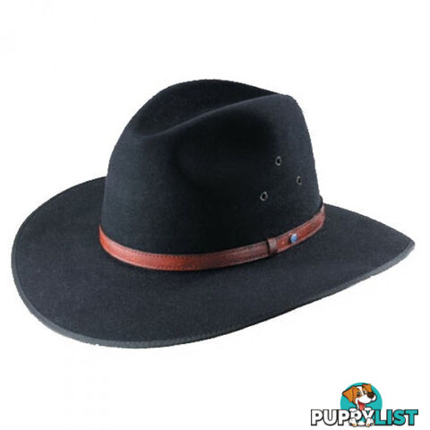 Akubra Coober Pedy Felt Hat - Black - 473-BLACK