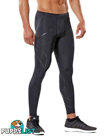 2XU Mens Compression Tights - Black/Nero - S - MA3849b-BLK-NRO-S