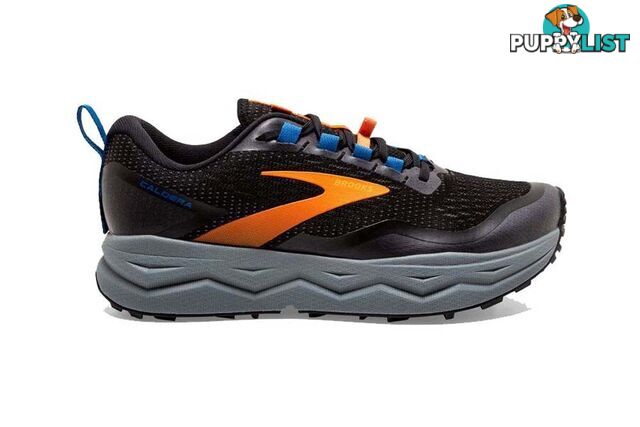 Brooks Caldera 5 Mens Trail Running Shoes - Black/Orange/Blue - 8.5US - 1103541D-041-85