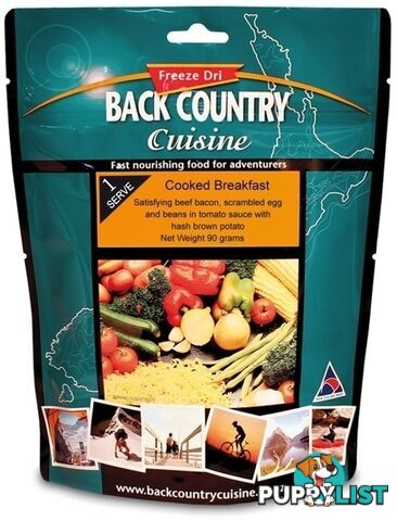 Back Country Cuisine Freeze Dried Food Cooked Breakfast - Small - BC506