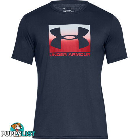 Under Armour Boxed Sportstyle Mens S/S T-Shirt - Navy - SM - 1329581-408-SM