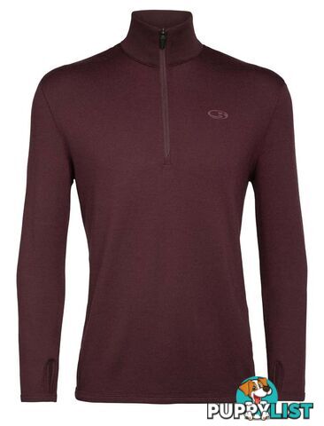 Icebreaker Merino Original LS Half Zip Mens Pullover Top - Redwood - L - 100871632L