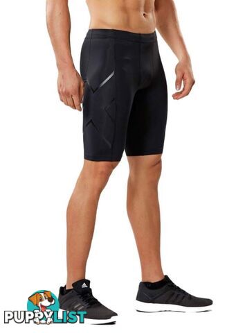 2XU Mens Compression Shorts - Black/Nero - M - MA3851b-BLK-NRO-M