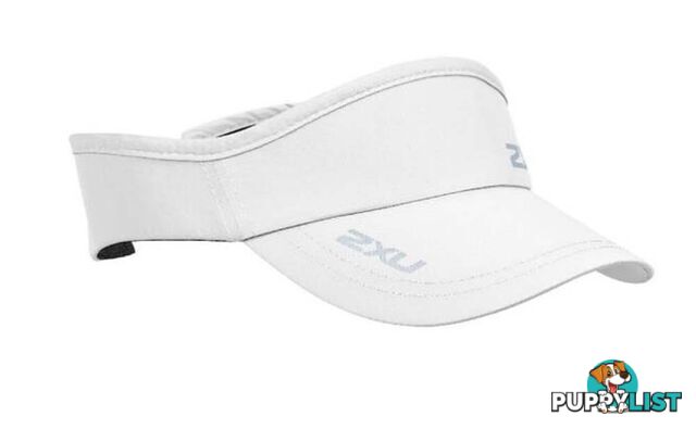 2XU Run Visor - White/White - UQ5686f-WHT-WHT