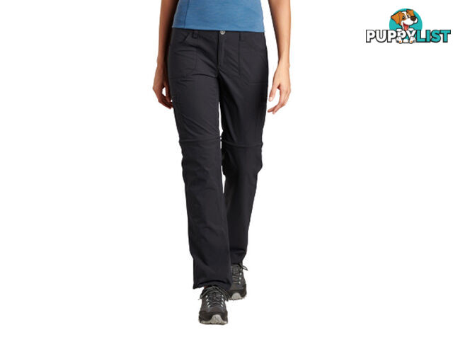 Kuhl Horizn Convertible Womens Hiking Pants - 32L - Raven - AU8/US4 - KUH00410-Raven-4