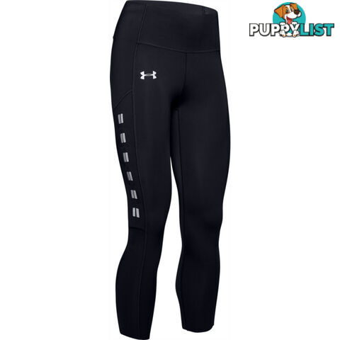 Under Armour Qualifier Speedpocket Roadside Runway Crop Womens Leggings - Black - XS - 1342863-001-XS