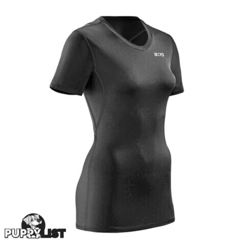 CEP Wingtech Short Sleeve Womens Running T-Shirt - Black - S - W0FD552