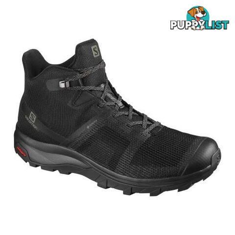 Salomon Outline Prism Mid GTX Mens Hiking Shoes - Black/Black - 11.5US - 411200-110