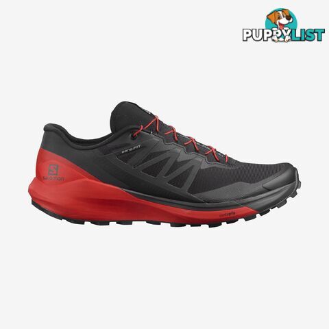 Salomon Sense Ride 4 Mens Trail Running Shoes - Black/Goji Berry/Phantom - 13US - L41378100-125