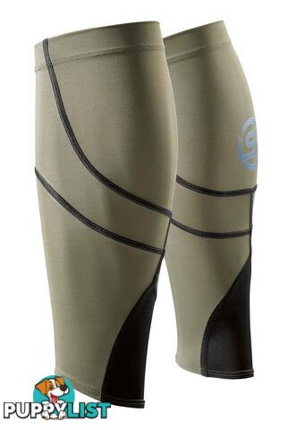 SKINS Essential MX Unisex Compression Calf Sleeves - Utility/Black - M - SWES00040873023M