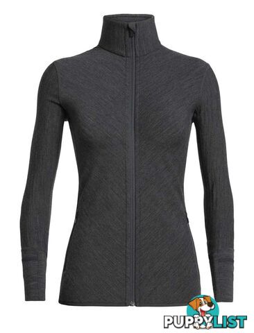 Icebreaker Descender LS Zip Womens Fleece Jacket - Jet Heather - XS - 103900002XS