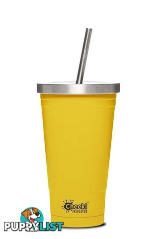 Cheeki Insulated Stainless Steel Tumbler - 500ml - Lemon - TBL500LM1