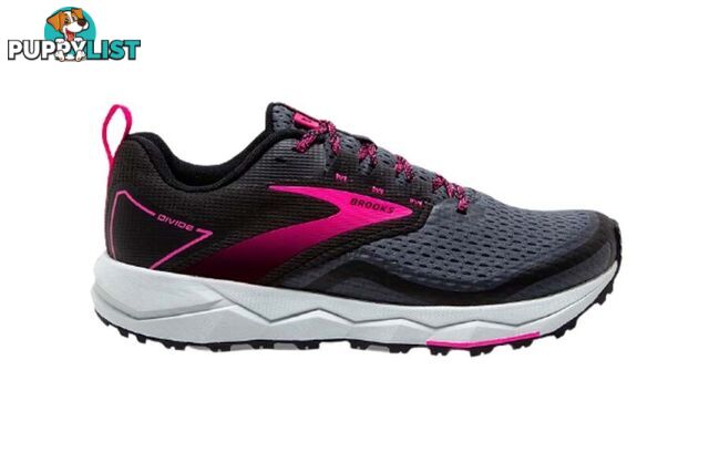 Brooks Divide 2 Womens Trail Running Shoes - Black/Ebony/Pink - 6.5US - 1203421B-069-65