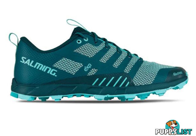 Salming OT Comp Womens Trail Running Shoes - Deep Teal/Aruba Blue - US7.0 - 1289054-6870-38