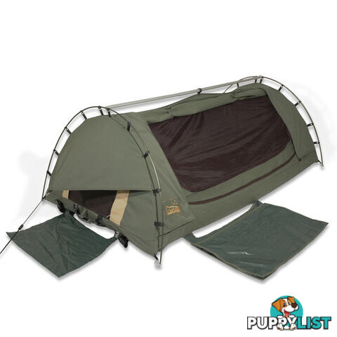 Sahara Drover XL Single Freestanding Dome Canvas Swag & Bag - SA-DROVER-XL