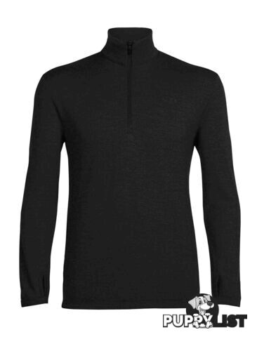 Icebreaker Merino Original LS Half Zip Mens Top - Black - XXL - 100871001XXL