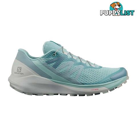 Salomon Trail Running Shoes Sense Ride 4 Womens Trail Running Shoes - Pastel Turquoise/Lunar Rock/Slate - 8US - L41305400-65