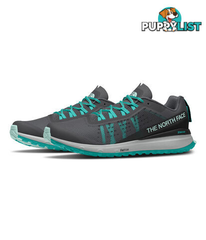 The North Face Ultra Swift Womens Trail Running Shoes - Dark Shadow Grey/Jaiden Green - 7.5 - NF0A3X1GMH3-07H